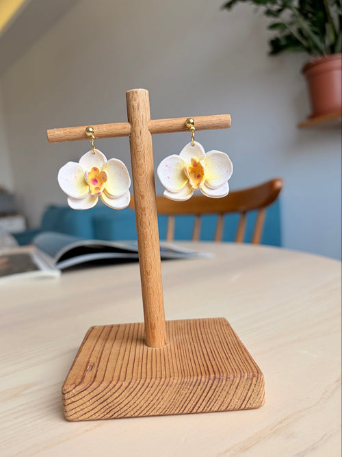 Náušnice orchidej – Žlutý střed