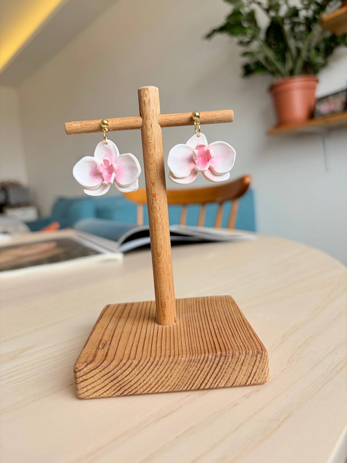 Bílá orchidej – Růžový střed